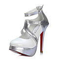 Patent Leather Upper High Heels Closed-toes With Strap Fashion Shoe(0987-D4627)