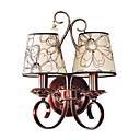 Polyresin Wall Light with 2 Lights - Enamel Painted Shade