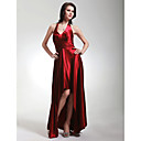 Sheath/Column Halter Asymmetrical Charmeuse Bridesmaid/Wedding Party Dress