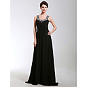 Sheath/Column Scoop Floor-length Chiffon Evening Dress