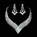  Marvelous Czech Rhinestones With Alloy Plated Wedding Bridal Necklace And Earrings Jewelry Set