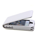 Case Premium de pele PU para iPhone 4 e 4S (branca)