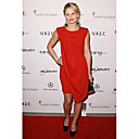 Jennifer Morrison Sheath/ Column Scoop Short/ Mini Chiffon Cocktail/ Golden Globe Dress (WSM04532)