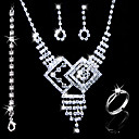 aleación preciosa con diamantes de imitación joyería de la boda nupcial set (0986-l20111211473)
