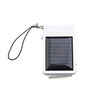 Portable Solar Powered Keychain External Rechargeable Battery Pack for iPhone 4/3GS/3G (White)