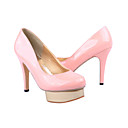 Patent Leather Upper High Heels Closed-toes Fashion Shoe (1131-811-1)