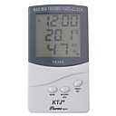 LCD digital al aire libre / temperatura interior termómetro higrómetro con reloj ta368