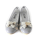 PU Leather Upper Low Heels Closed-toes With Heart-style Bowknot Fashion Shoe(0987-J108)