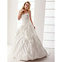 A-line Sweetheart Court Train Satin Wedding Dress