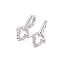 Fashion CZ Cubic Zirconia And Brass With Platinum Plated Earrings (0801-HYE0039)