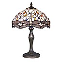 12 Inch Tiffany-style White With Dragonfly Pattern Table Lamp (0835-G122369)