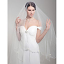 One Layer Beautiful Fingertip Wedding Veil