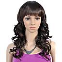 Capless Long High Quality Synthetic Dark Brown Curly Hair Wig
