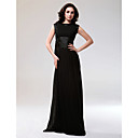 Chiffon Stretch Satin Sheath/ Column Bateau Floor-length Evening Dress inspired by Blake Lively