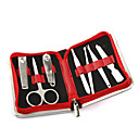roestvrij staal nagelknipper manicure kit 7pcs-rood