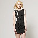 TS Brooch Embellished Sheath Dress