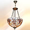 16 Inch Tiffany-style Colorful butterfly Shape Natural shell Material Pendant Light (0835-D8013)