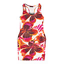 Flower Print Racerback Jersey Dress