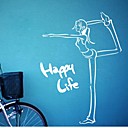 gelukkig leven decoratieve muur sticker (0565-1105108)