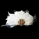 Gorgeous Satin With Feather/Rhinestones Wedding Bridal Headpiece