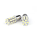 2 Pcs 27 LED 5050 Turn/Brake Light Bulbs White(Constant light/Strobe)