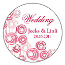 Personalized Favor Stickers - Pink Balloon (pack of 90)