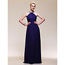 Sheath/Column Straps Floor-length Chiffon Evening Dress