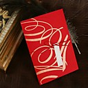 estilo casual de oro remolinos invitación de la boda con arco cuerda roja (juego de 50)