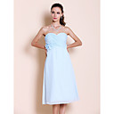 A-line Sweetheart Tea-length Chiffon Bridesmaid Dress