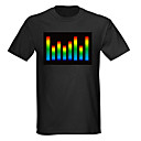 Camiseta Musical de Luces LED Activadas por Sonido (4*AAA)