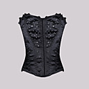 Satin Strapless Front Busk Closure Corsets Party Shapewear