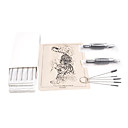100 Pcs Tattoo Needles With Grips / Tattoo Practice Skin / Brush