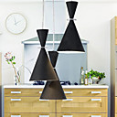60W Modern Pendant Light with 3 Lights in black