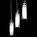 60W Pendant Light with 3 Lights in Glass Bottle Shade