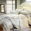 Elegant Jacquard 4-piece Queen-size Duvet Cover Set