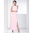 Chiffon Sheath/ Column Floor-length Evening Dress inspired by Ashley Greene at Cannes Film Festival
