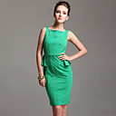 TS Vintage Style Green Pleated Peplum Dress