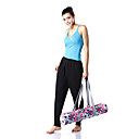 yogayf-japanese tecido terno yoga rayon (céu azul colete de gola V + esporte preto harem pants yoga)