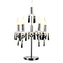 Crystal Table Light with 6 Lights - Candle Featured Lampshade