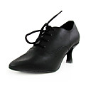Ballroom Modern Shoes Real Leather Upper High Heel Closed-toe Practice Shoes for Women