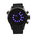 Modern Women Men Unisex Fashion Style LED Wrist Watch - Black