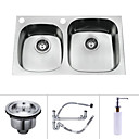 28 inch Undermount Stainless Steel Kitchen Sink (Double bowl)