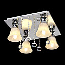 60W Modern Crystal Flunsh Mount with 4 Lights