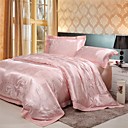 Tencel Pink 4-piece Full / Queen Duvet Cover Set
