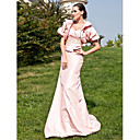 Trumpet/Mermaid Sweetheart Straps Sweep/Brush Train Taffeta Mother of the Bride Dress With A Wrap