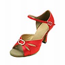 High Quality Peep Toe Satin Upper Dance Shoes Ballroom Latin Shoes for Women More Colors