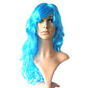 Capless lang 100% Kasi vezel licht blauw kostuum partij pruik