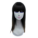 capless longs fils haute température naturelle brune perruque cheveux raides