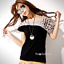 ts ombro meia crochet t-shirt