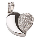 8gb corazón colgante en forma de estilo USB Flash Drive (plata)